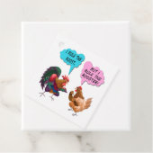 Ik regel de oormerken van de rotsgunst. bedankjes labels (In situ)