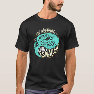 Ik regel grote meiden die vissende hengelaar SpO i T-shirt