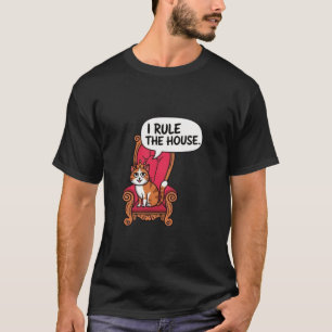 Ik regel het huis Funny Cat Lover Design T-shirt