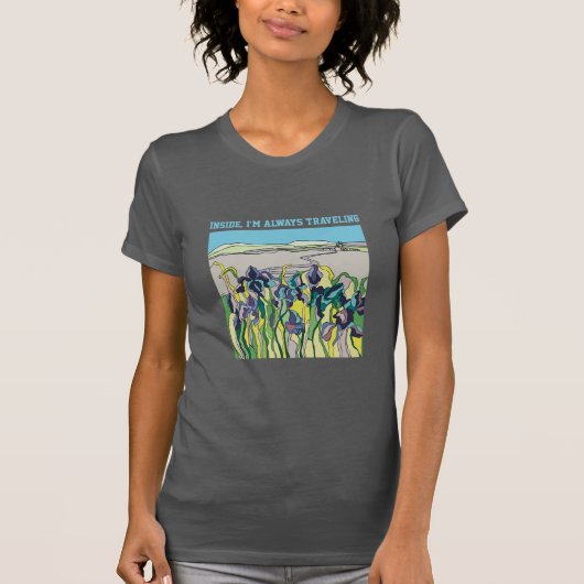 Ik reis altijd van binnen. t-shirt (Voorkant)