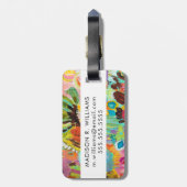 Ik reis graag bagagelabel (Achterkant verticaal)