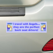 Ik reis met Angels Bumpersticker (Op auto)