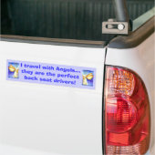 Ik reis met Angels Bumpersticker (Op Truck)