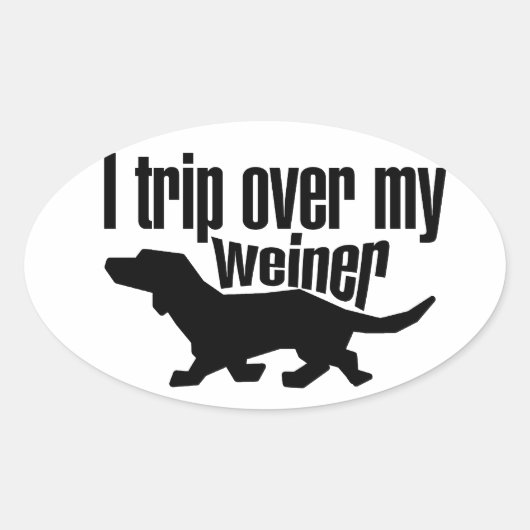 Ik reis over mijn vrouw ovale sticker (Voorkant)