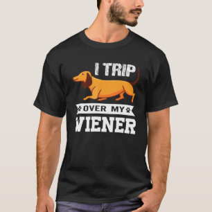 Ik reis over mijn Weiner Dachshund Doxie Dog T-shirt