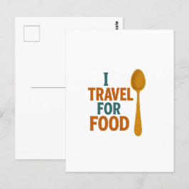 Ik reis voor eten - lepelavontuur briefkaart