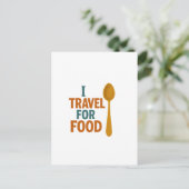 Ik reis voor eten - lepelavontuur briefkaart (Staand voorkant)