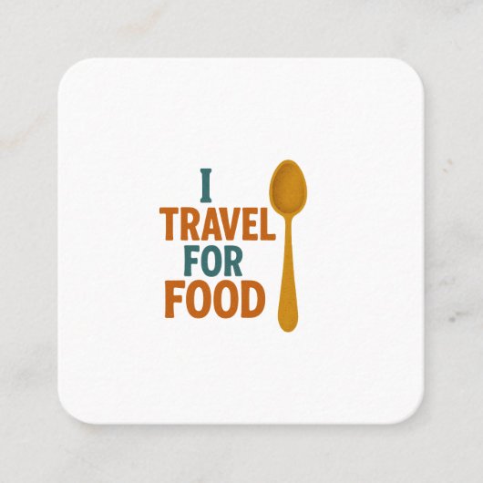 Ik reis voor eten -  lepelavontuur contactkaartje (Voorkant)
