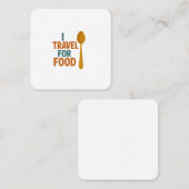 Ik reis voor eten -  lepelavontuur contactkaartje (Voorkant / Achterkant)
