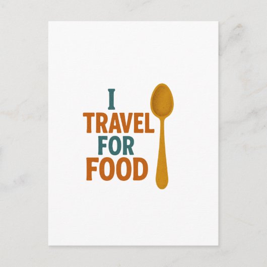 Ik reis voor eten -  lepelavontuur feestdagenkaart (Voorkant)