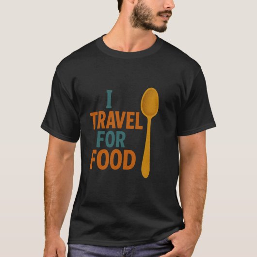 Ik reis voor eten -  lepelavontuur t-shirt (Voorkant)