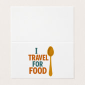 Ik reis voor eten -  lepelavontuur visitekaartje (Buitenkant ongevouwen)