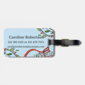 Ik reis voor kerstmonogram "C" met naam Bagagelabel (Achterkant horizontaal)