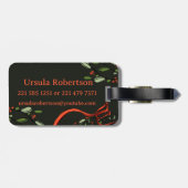 Ik reis voor kerstmonogram "U" met naam Bagagelabel (Achterkant horizontaal)