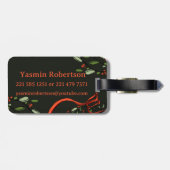 Ik reis voor kerstmonogram "Y" met naam Bagagelabel (Achterkant horizontaal)