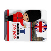 Ik reisde naar London Souvenir Magnet Magneet (Horizontaal)