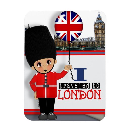 Ik reisde naar London Souvenir Magnet Magneet (Verticaal)