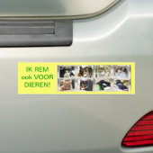 IK REM ook VOOR DIEREN! Bumpersticker (Op auto)