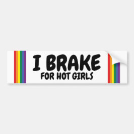 Ik rem op de regenboogpride Gay Thétaire voor Hot  Bumpersticker