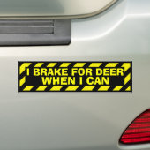 Ik rem op herten als ik een waarschuwingssticker k bumpersticker (Op auto)