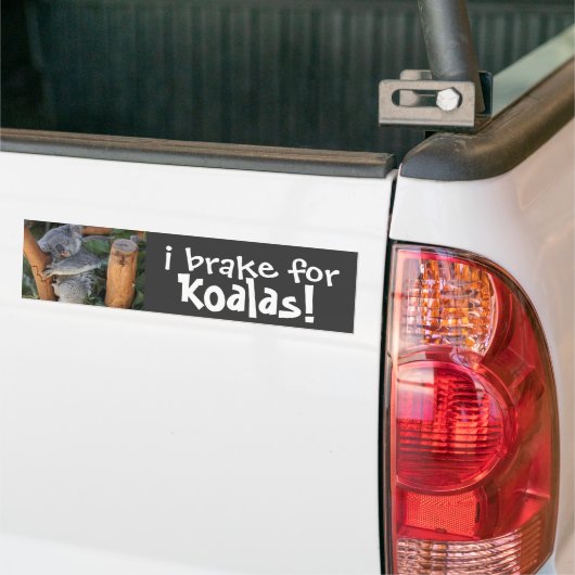 Ik rem op KOALAS! schattige Bumpersticker (Op Truck)