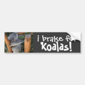 Ik rem op KOALAS! schattige Bumpersticker (Voorkant)