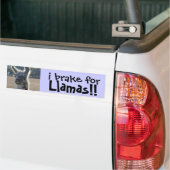 Ik rem op Llamas! schattige Bumpersticker (Op Truck)
