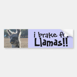 Ik rem op Llamas! schattige Bumpersticker