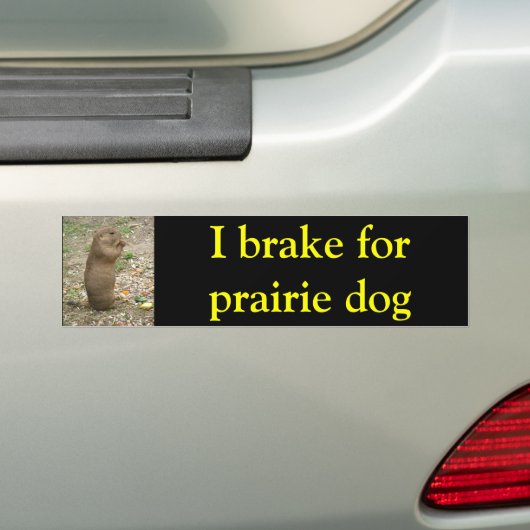 Ik rem op prairiehond bumpersticker (Op auto)
