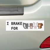 Ik rem op schattige duizelige dieren bumpersticker (Op auto)