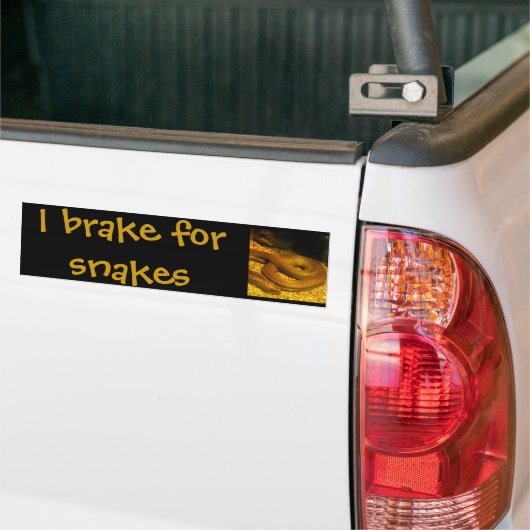 Ik rem op slangen bumpersticker (Op Truck)