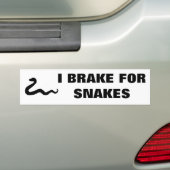 Ik rem op slangen bumpersticker (Op auto)