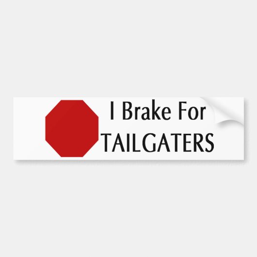 Ik Rem Voor Aanhangers Bumpersticker (Voorkant)