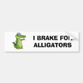 Ik rem voor alligators bumpersticker (Voorkant)