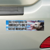 Ik rem voor Amerika's enige inheemse buideldier, G Bumpersticker (Op auto)
