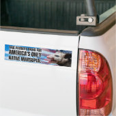 Ik rem voor Amerika's enige inheemse buideldier, G Bumpersticker (Op Truck)