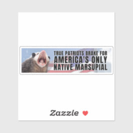 Ik rem voor Amerika's enige inheemse buideldier Po Sticker