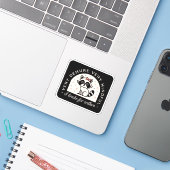 Ik rem voor beestjes grappige wasbeer sticker (Laptop met iPhone)
