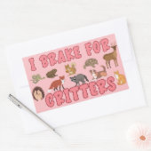 Ik rem voor beestjes rechthoekige sticker (Envelop)