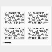 Ik rem voor beestjes rechthoekige sticker (Vel)