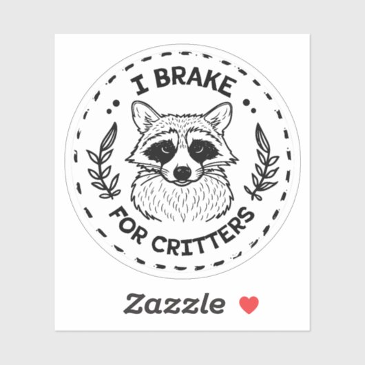 Ik rem voor beestjes sticker (Vel)