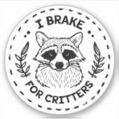 Ik rem voor beestjes sticker (Voorkant)