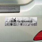 Ik rem voor begraafplaatsen bumpersticker (Op auto)