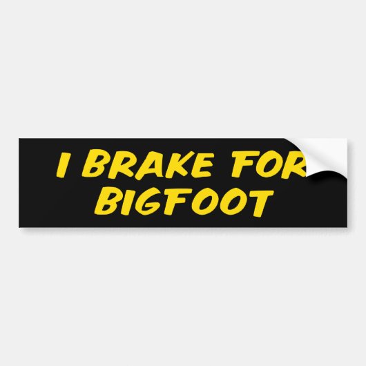 Ik Rem Voor Bigfoot Bumpersticker (Voorkant)