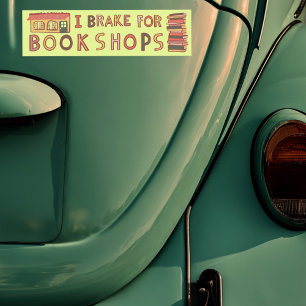 IK REM VOOR BOEKHANDELS Boeken Lezen Nerdy Schatti Bumpersticker