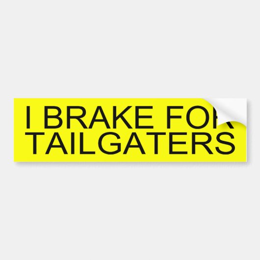 Ik rem voor bumperklevers bumpersticker (Voorkant)