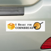 Ik rem voor cornbread bumpersticker (Op auto)
