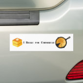 Ik rem voor cornbread bumpersticker (Op auto)