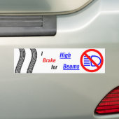 Ik rem voor de grote balken! bumpersticker (Op auto)