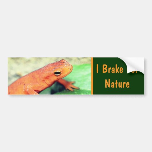 Ik Rem Voor De Natuur Salamander Bumpersticker (Voorkant)